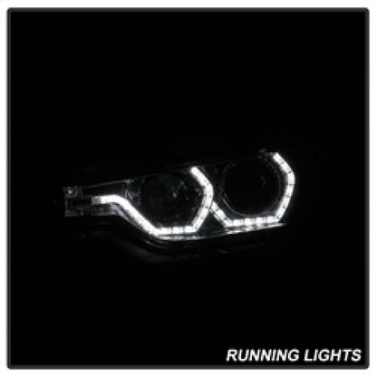 Spyder 12-14 BMW F30 3 Series 4DR Projector Headlights - LED DRL - Smoke (PRO-YD-BMWF3012-DRL-SM) 5084361