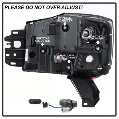 Spyder 04-15 Nissan Titan / 04-07 Nissan Armada V2 Projector Headlights - Black PRO-YD-NTI04-DRL-BK 5085504