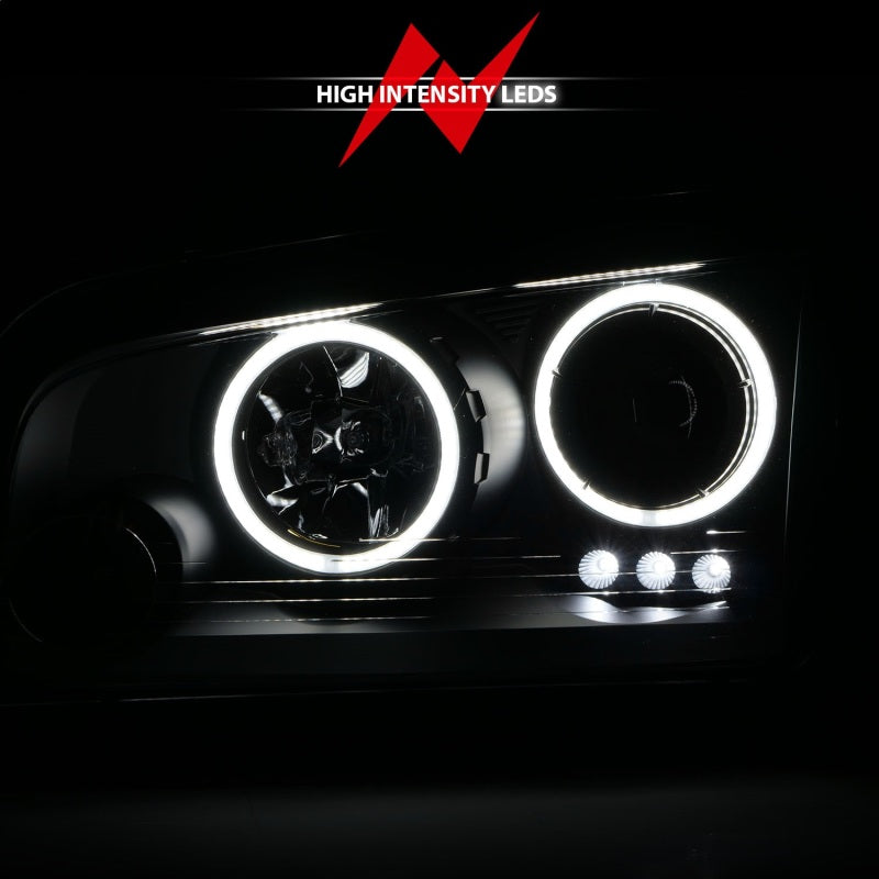 Anzo 2006-2010 Dodge Charger Projector Headlights w/ Halo Chrome (CCFL) — 14HBU