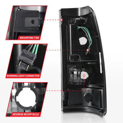 ANZO 2003-2006 Chevy Silverado 1500 LED Taillights Plank Style Chrome With Red/Clear Lens 311329