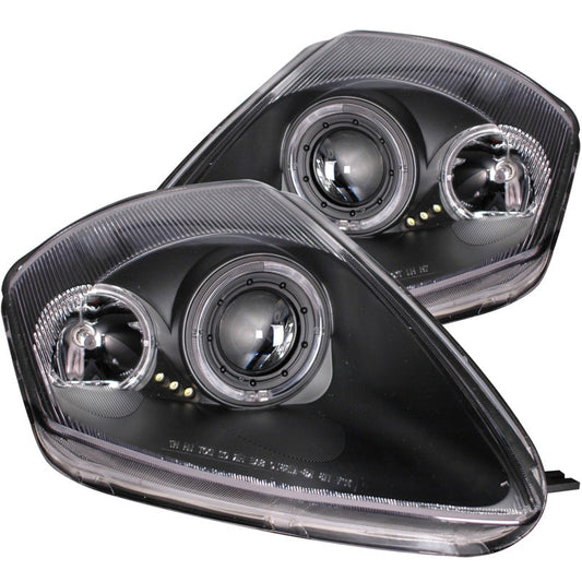 Anzo 2000-2005 Mitsubishi Eclipse Projector Headlights w/ Halo Black