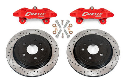 BMR Suspension BMR 14-17 Chevrolet SS Brake Kit For 15in Conversion Drilled & Slotted Rotors Red Calipers DBK353