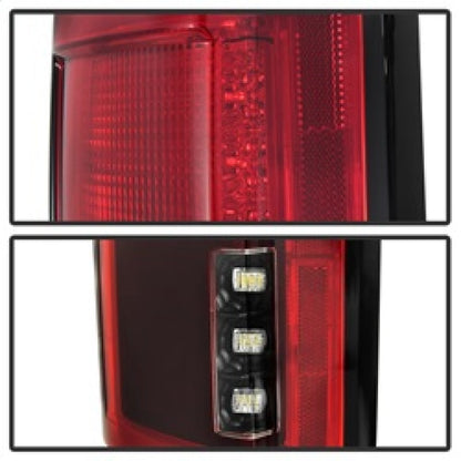 Spyder 15-18 Ford F-150 LED Tail Lights (w/Blind Spot) - Red Clear