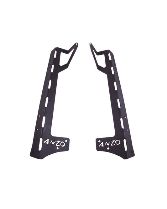Anzo 2007-2015 Jeep Wrangler LED Bar Windshield Mounting Brackets