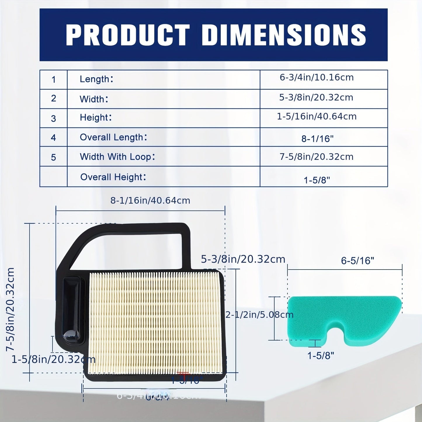 Air Filter for Kohler — Replaces 20 883 02