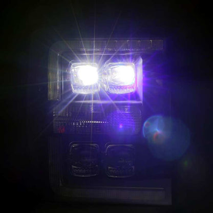 AlphaRex 11-16 Ford F-350 SD NOVA LED Projector Headlights Plank Style Blk w/Activ