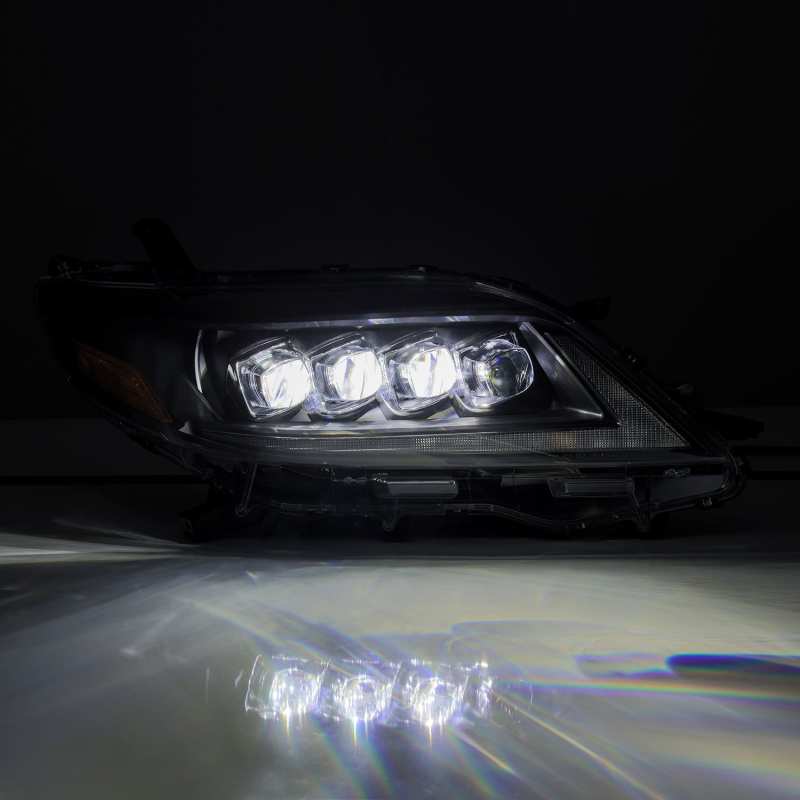 AlphaRex 2011+ Toyota Sienna NOVA LED Proj Headlights Plank Style Black w/Activ Light/Seq