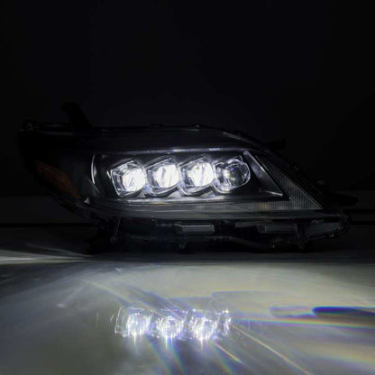 AlphaRex 2011+ Toyota Sienna NOVA LED Proj Headlights Plank Style Black w/Activ Light/Seq