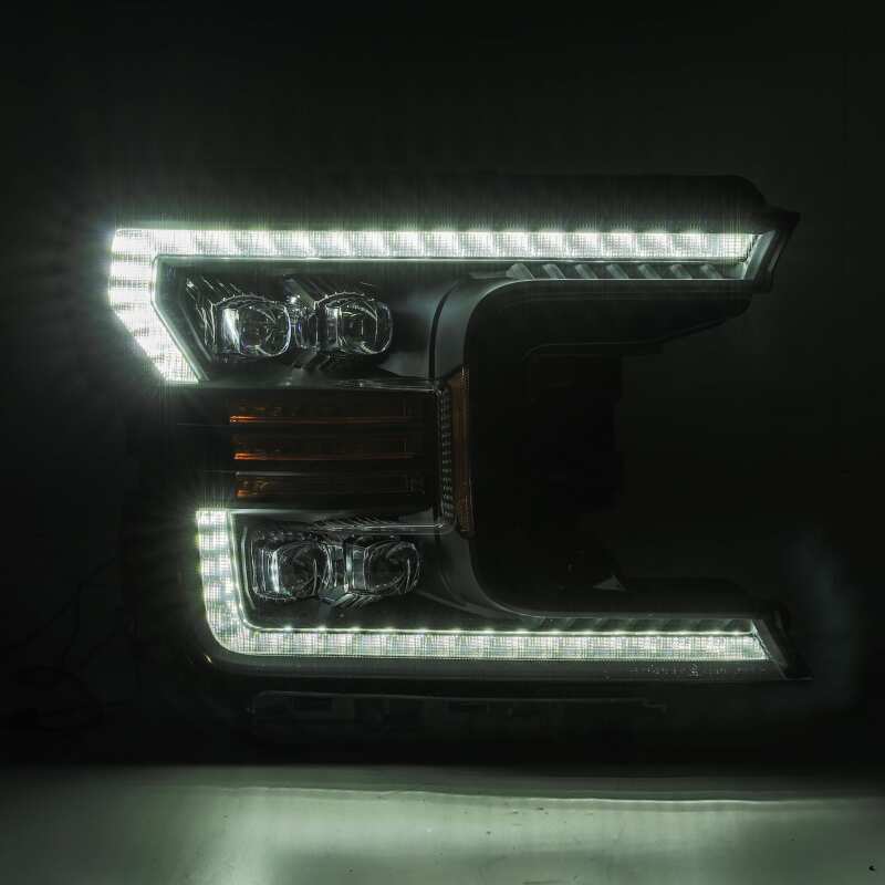 AlphaRex 18-19 Ford F-150 NOVA LED Proj Headlights Plank Style Matte Black w/Activ
