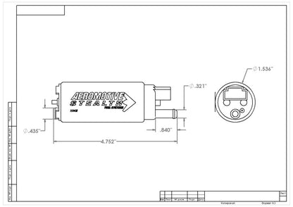 Aeromotive 340 Fuel Pump Offset Inlet