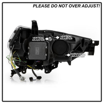 SPYDER Apex 14-20 Toyota 4Runner High-Power LED Module Headlights - Black (PRO-YD-T4R14AP-SEQ-BK) 5088697