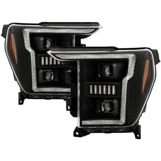 SPYDER Signature 20-21 Ford F150(Halogen Model) Proj. Headlights - Black(PRO-YD-FF15021HALSI-SEQ-BK) 5088710