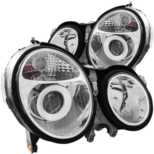 Anzo 1999-2002 Mercedes Benz E Class W210 Projector Headlights Chrome
