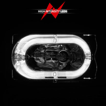 ANZO 88-98 Chevrolet C1500 Crystal Headlights Chrome Housing w/ Signal and Side Marker