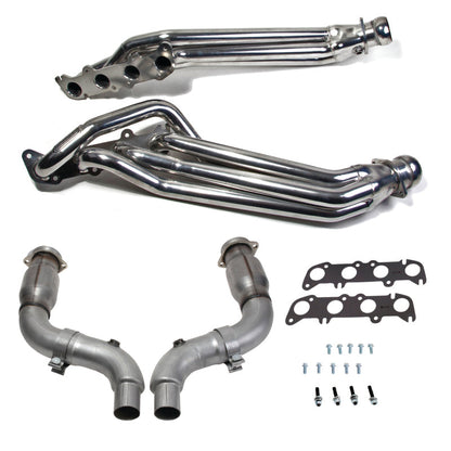 BBK 15-23 Ford Mustang GT 5.0 1-7/8in Headers w/High Flow Catted Mid Pipe (Silver Ceramic) 18564