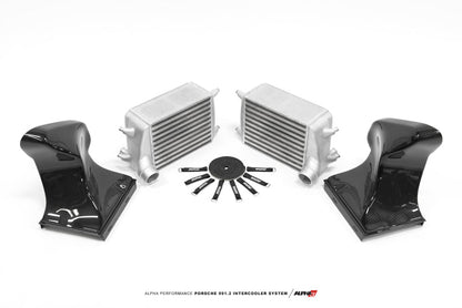 AMS Performance 16-19 Porsche Carrera/Carrera S (991.2) Alpha Intercooler Kit w/Carbon