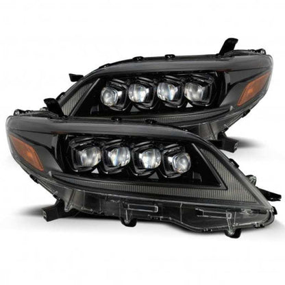 AlphaRex 11-21 Toyota Sienna LUXX LED Proj Headlights Plank Style Alpha Black — 20CYH