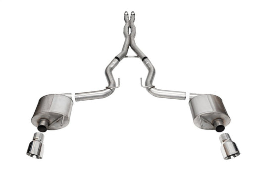CORSA Performance Corsa 2024 Ford MustangGT Sport Cat-Back Exhaust System 3.0in Dual Rear Exit w/4.5in Pro Series Tips 21254