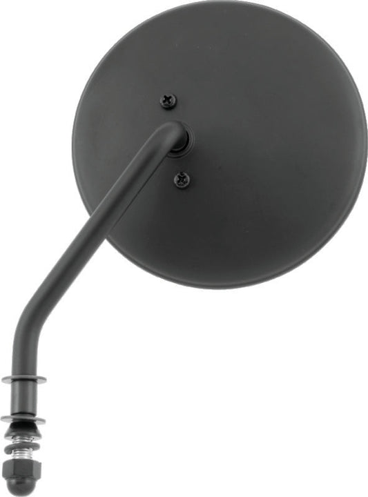 Bikers Choice Black 4 Inch Round Mirror Short Left Universal 482775
