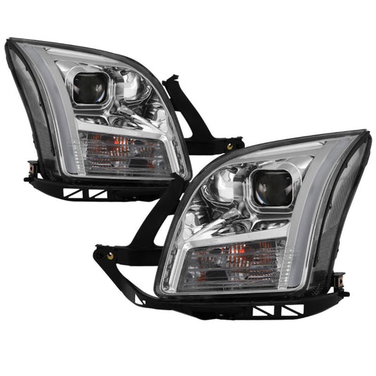 SPYDER xTune 06-09 Ford Fusion Light Bar DRL Projector Headlights - Chrome (PRO-JH-FFU06-LB-C) 9042126