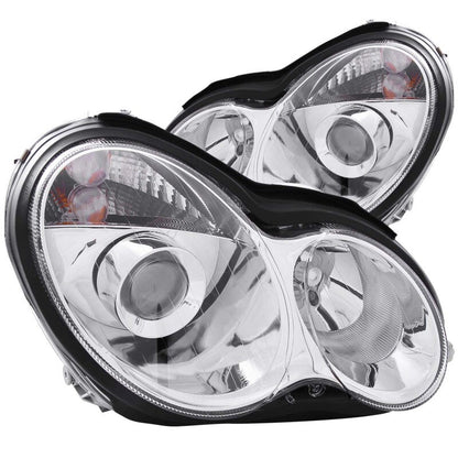 Anzo 2001-2007 Mercedes Benz C Class W203 Projector Headlights Chrome