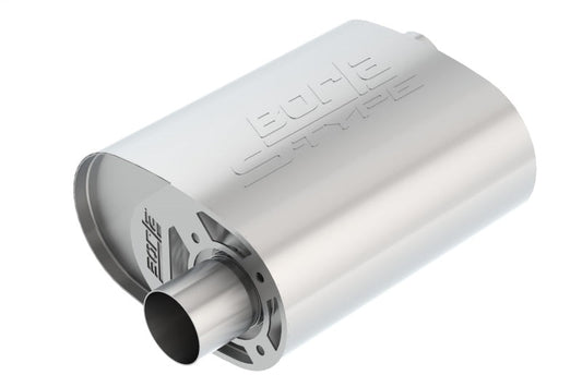 Borla CrateMuffler Ford Coyote 2.5 inch Offset/Offset 12in x 6in x 10.34in S-Type Oval Muffler 400857