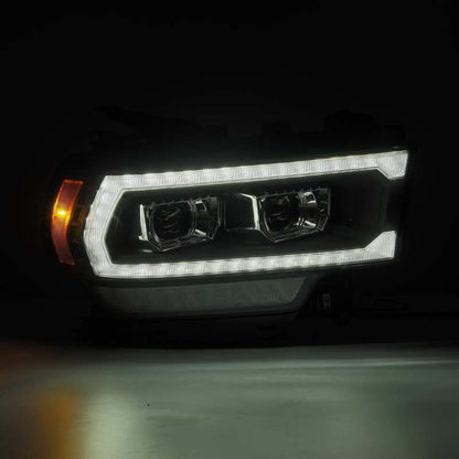 AlphaRex 19-21 Ram 2500 LUXX LED Proj Headlights Plank Style Black w/Activ Light/Seq