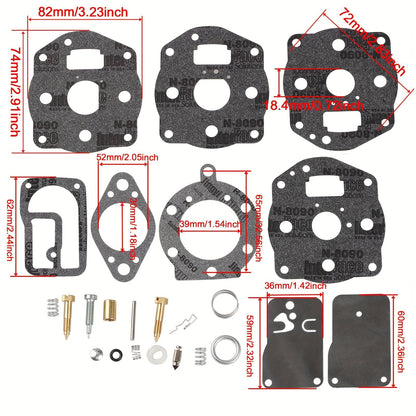 Carburetor Rebuild Kit for Briggs & Stratton 40A777 42A707 — Replaces 694056