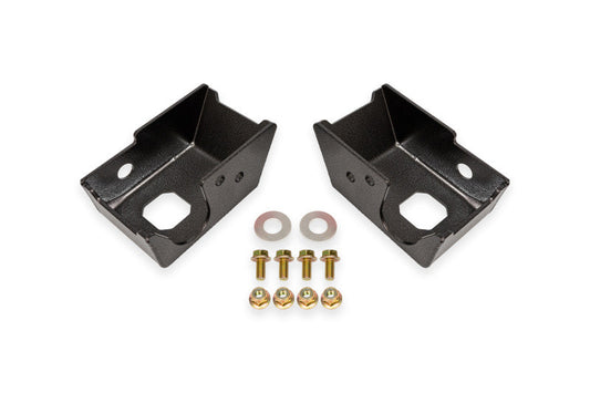BMR Suspension BMR 21-24 Ford Bronco Rear Shock Mount Skid Plates - Black Hammertone SG1860H