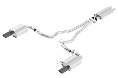 Borla Touring Cat-Back 15 Ford Mustang GT 5.0L V8 MT/AT 2.5in pipe Black 4in tip 140589BC