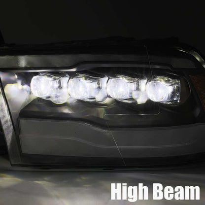 AlphaRex 09-18 Dodge Ram 1500HD NOVA LED Projector Headlights Plank Style Design Alpha
