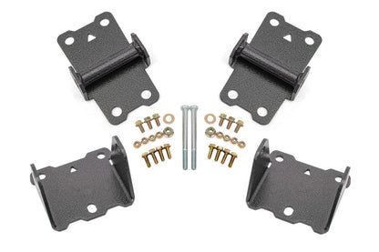 BMR Suspension BMR 78-87 G-Body Motor Mount Kit Upper & Lower Solid - Black Hammertone MM461H