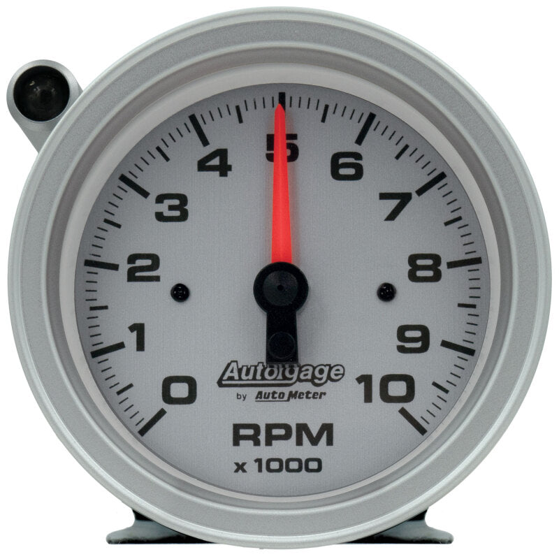AutoMeter Tachometer Gauge 10K RPM 3 3/4in Pedestal w/Ext. Shift-Light — 1QY47