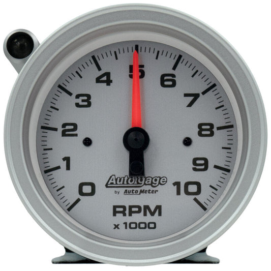 AutoMeter Tachometer Gauge 10K RPM 3 3/4in Pedestal w/Ext. Shift-Light — 1QY47