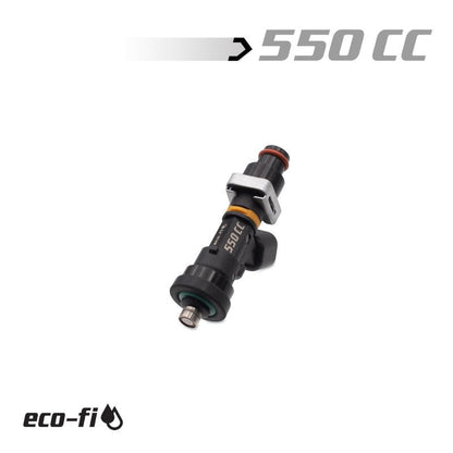 BLOX Racing Eco-Fi Street Injectors 550cc/min w/1/2in Adapter Honda B/D/H Series (Single