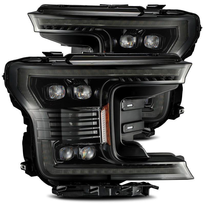 AlphaRex 18-20 Ford F-150 NOVA LED Proj Headlight Plank Style Alpha Blk w/Activ Light/Seq