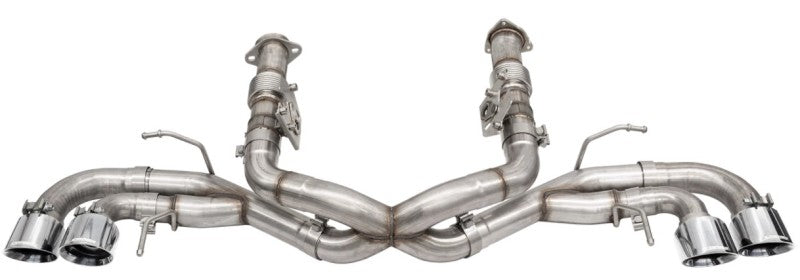 Corsa 2020 Corvette C8 3in Xtreme Cat-Back Exhaust 4.5in Pol Quad Tips — 24MFY