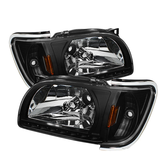 SPYDER Xtune Toyota Tacoma 01-04 1 Piece w/ Chrome Trim Crystal Headlights Black HD-ON-TT01-1PC-LED-CC-BK 5056221