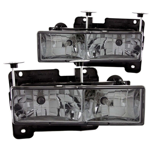 Anzo 1988-1998 Chevrolet C1500 Crystal Headlights w/ Smoke Lens