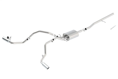 Borla 14 Silv/Sierra C/B Exh ATAK 1500 5.3L V8 AT/MT 2&4WD Ext Cab Split Side Exit 140546