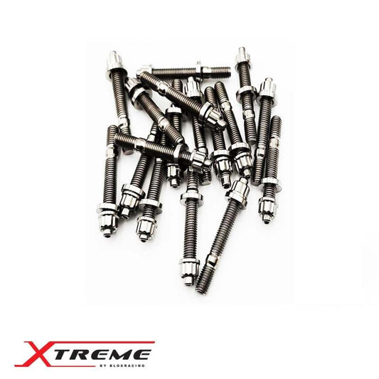 BLOX Racing M8X1.25X45mm 9-Piece Set - Titanium BXFL-00307-9-TI
