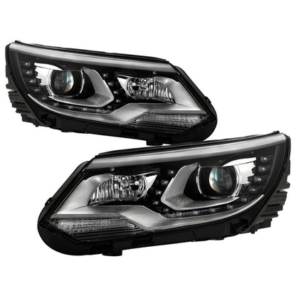 SPYDER VW Tiguan 12-17 LED/DRL Projector Headlights Chrome PRO-JH-VWT12-LED-C 9948527