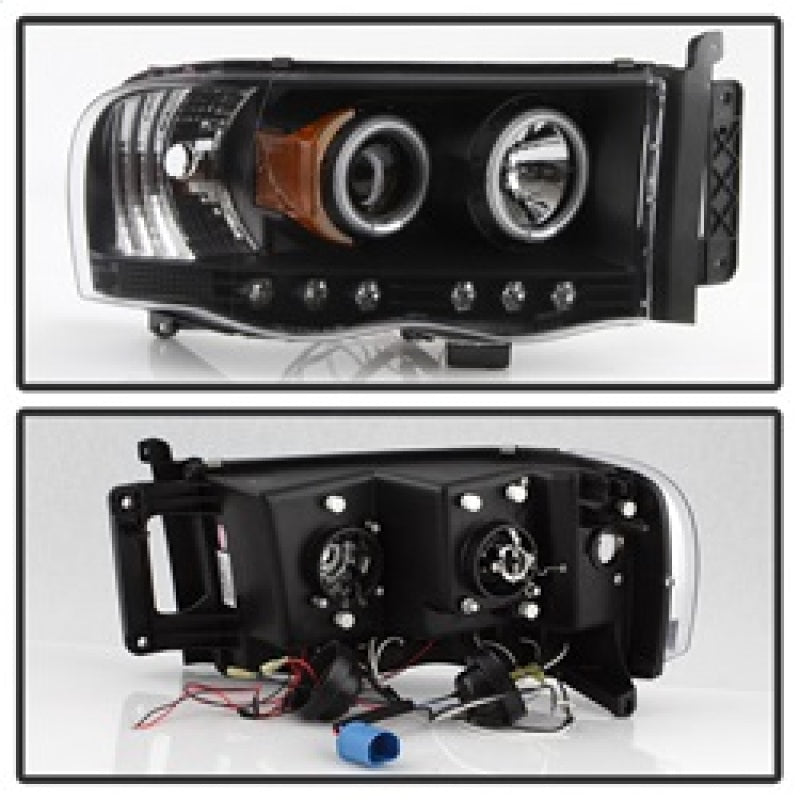 Spyder Dodge Ram 1500 02-05/Ram 2500 03-05 Projector Headlights LED Halo LED Blk