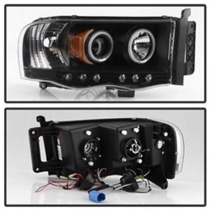 Spyder Dodge Ram 1500 02-05/Ram 2500 03-05 Projector Headlights LED Halo LED Blk