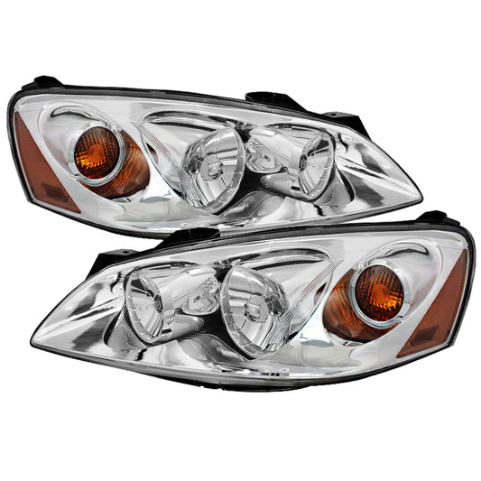 SPYDER Xtune Pontiac G6 05-10 (09-10 Fit w/Amber Turn Signal) Crystal Headlights Chrome HD-JH-PG605-AM-C 9023675