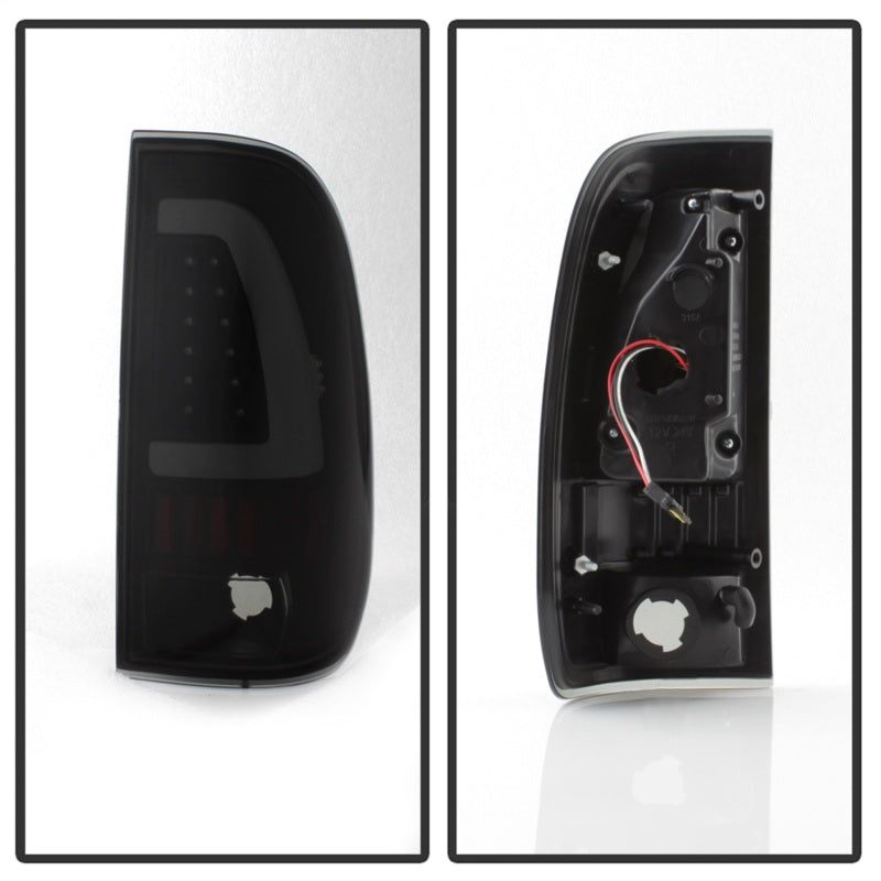 Spyder xTune 97-03 Ford F-150 Light Bar LED Tail Lights - Black Smoke