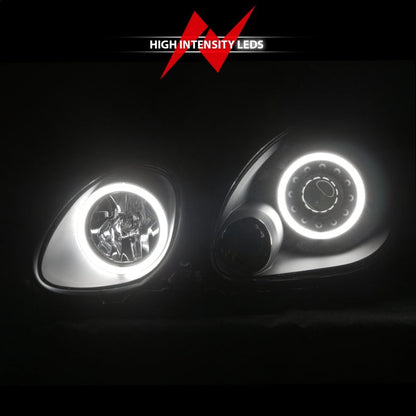 Anzo 1998-2005 Lexus Gs300 Projector Headlights w/ Halo Black