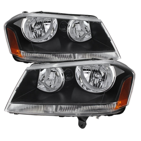 SPYDER Xtune Dodge Avenger 08-14 Crystal Headlights Black HD-JH-DA08-AM-BK 9025297