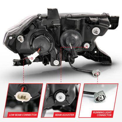 Anzo 16-17 Toyota Tacoma Projector Headlights w/ Plank Style Design