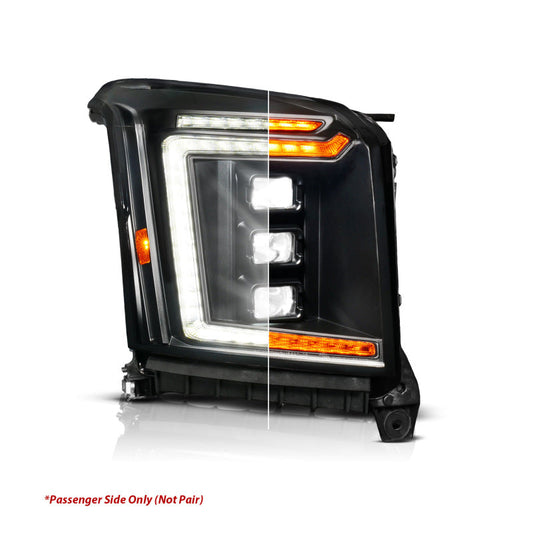 ANZO 15-20 GMC Yukon (Incl XL - Factory Halogen Models) Full LED Proj Headlights Black - Pass. Side 111635X-R